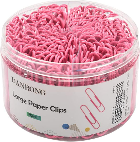 Pink Jumbo Paper Clips, 265pcs 2 Inch Paperclips,Large Pape Clips for Paperwork Ideal for Home, School and Office Use (2 in, Pink)