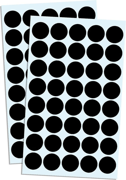 8000 Pack, 3/4" Round Dot Stickers Circle Labels - Black