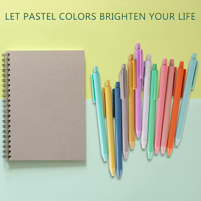 WY WENYUAN Cute Fine Point Smooth Writing Pen - Personalized Ballpoint Bulk, Flair Colorful, Black Ink 1.0 mm Journaling, Glitter Office Supplies for Women & Men, Note Taking