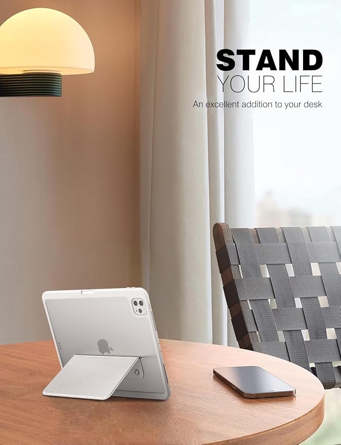 Nillkin Adhesive Invisible Slim Tablet Stand, Universal iPad Stand for Desk, Most Adjustable, Compatible with iPad/Galaxy Tab and All 9.7-11" Tablets, Black