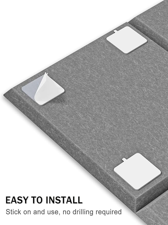 Hsurbtra Large Cork Board for Wall 36 x 24 Inch, 6 Pack Felt Bulletin Notice Board with Pushpins for Office Home School Farmhouse Wall Decor, Dark Gray