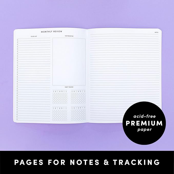 PAPERAGE 2026 Monthly Planner, 12 Months (January 2026 - December 2026), 8 in x 10 in, 2026 Planner with Large Monthly Spreads & Calendar Views, Note Pages, To Do Lists & Trackers, – Golden Safari