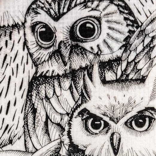 Simply Genius Duct Tape Roll - 1.88 in x 10 Yd, Noir Owl Pattern, 1 Pack - Colored & Checkered Strong Tape for Crafts & Repairs