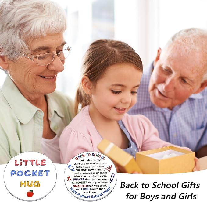 VANLOVEMAC First Day of School Gifts Dorm Room Essentials for Girls Boys Back to School Gifts Inspirational Pocket Hug