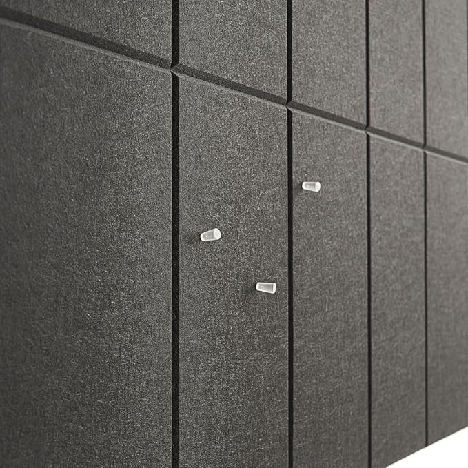 Large Bulletin Board 48x36- Office Wall Organizer to Replace Your Old Cork Boards for Walls for Office Decor - 24-Pack Felt Wall Tiles for Use in Home Office Decor as Photo Board (Black)