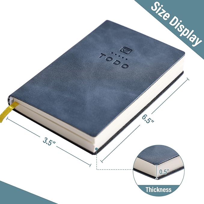 Tiita to Do List Notebook 98 Pages Daily to Do List Notepad for Work Pocket to Do List Undated Daily Planner 4.2"x 2.8" Small Checklist Notebook Dark Blue