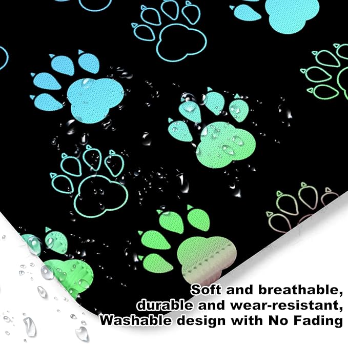 Dog Paw Square Mouse Pad,Non-Slip Rubber Base Mouse Pad,Home Office Decoration Desktop Accessory,Laptop Mouse Pad for Office Laptops,9.4x7.8x0.12inch 3