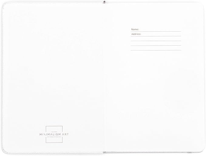Minimalism Art, Premium Hard Cover Notebook Journal, Classic 5" x 8.3", 122 Numbered Pages, Gusseted Pocket, Ribbon Bookmark, Extra Thick Ink-Proof Paper 120gsm, San Francisco (Dotted, Blue)