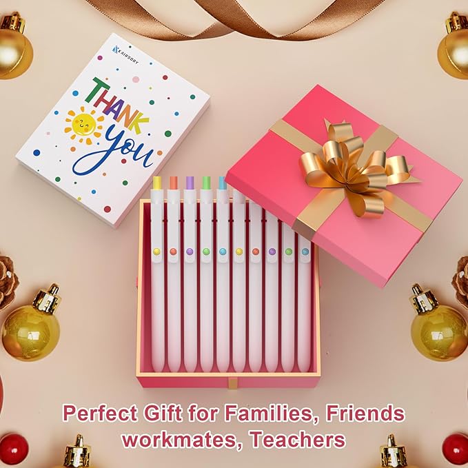 White Gel Pens,0.5mm Fine Point Tip,Quick Drying Ink, Aesthetic Cute Office School Supplies Gifts for Women Men, High-End Series for Journaling Note Taking(10 Pcs Black Ink-Pearl White shaft pens)