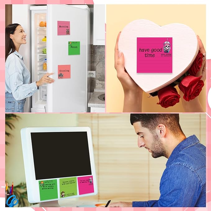 Funny Sticky Notes Gifts - 9 Pack Colorful Fun Notepads for Work 3x3 Inch, Sarcastic Self-Adhesive Memo Pads, Fun Work Gag Gifts for Coworkers School Office Supplies (450 Sheets)
