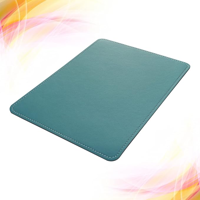 PU Leather Mouse Pad with Stitched Edge, Micro-Fiber Base, Non-Slip Waterproof, 8x11Inch (Ultramarine)