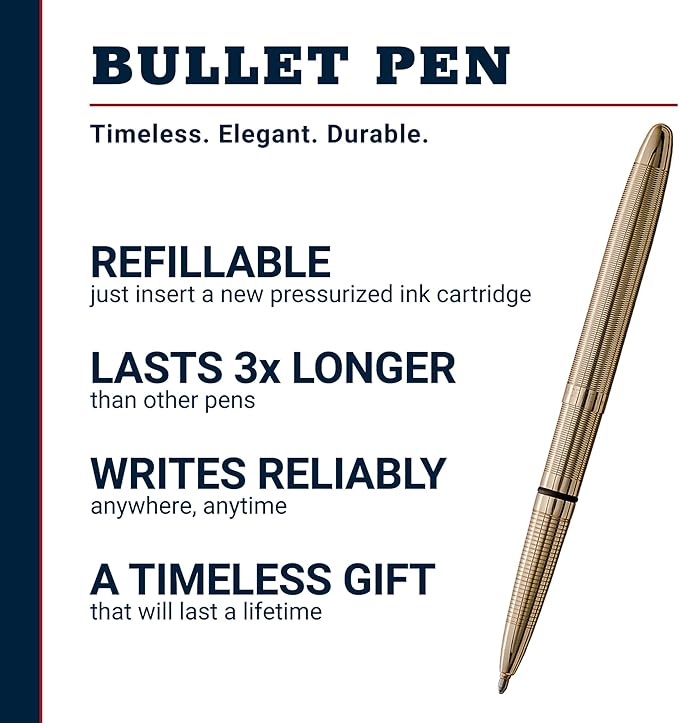 Fisher Space Pen Bullet Pen - 400 Series - Lacquered Brass - Gift Boxed