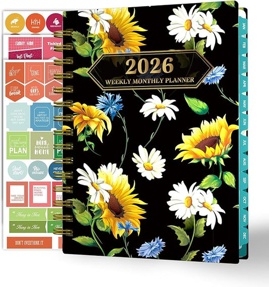 Ymumuda 2026 Planner, Daily Weekly Monthly Planner, 2026 Calendar Planner (Jan 2026 - Dec 2026), 8.4" x 6.3", Teacher School Student Work Agenda with Tabs, Ideal for School Office Supplies