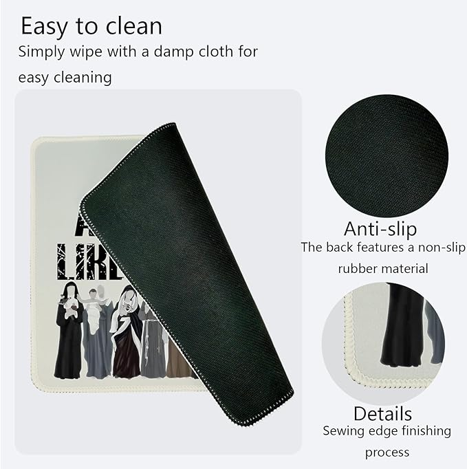 Catholic Desk Mat,Retro Christian Themed Mouse Pad,Religious Mouse Pads,Vintage Easter Mouse Pads for Dorm Home Office Desktop Decor,Catholic Gift For Women11.8x9.8 Inch