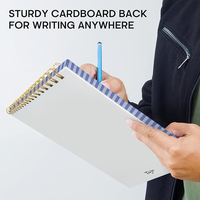 To Do List Pad - To Do List Notebook for Work, Undated Daily Planner Perfect for Office, Home and School, To Do List Notepad for Tasks & Goals with 52 Sheets - Indigo Checkered