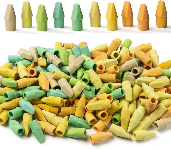 Mr. Pen- Pencil Erasers Toppers Bulk, 500 Pack, Colorful, Latex Free, No Smudge, Mr Pen Erasers for Pencils