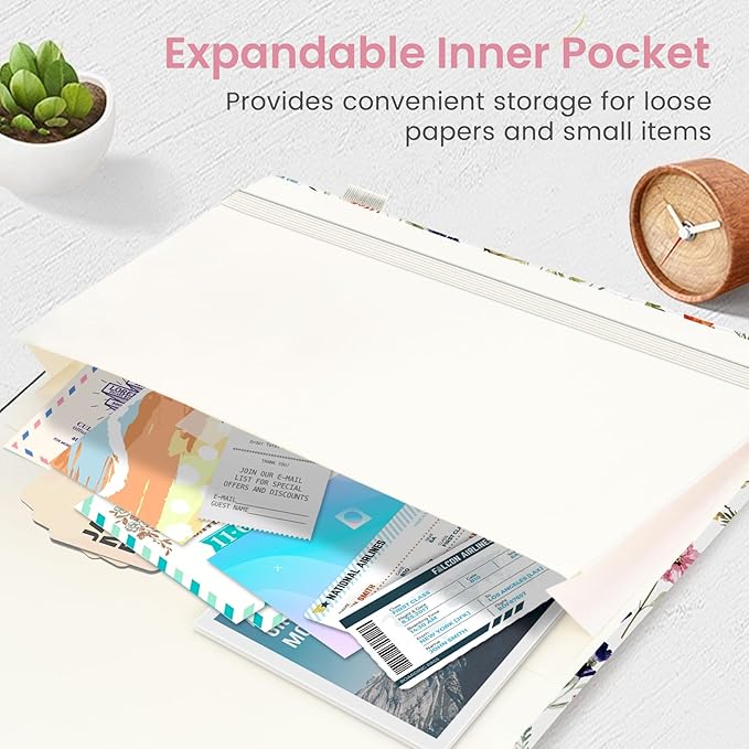 Taja Blank Journal Notebook for Women & Men, Hardcover Leather Journal for Writing, Sketch Book, A5 Plain Paper Notebook for Drawing & Sketching, Perfect for Office School Home Supplies, Garden