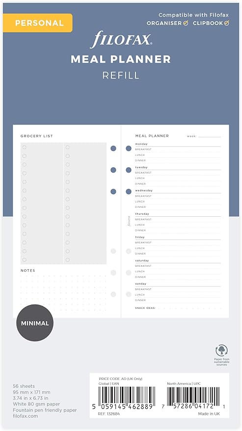 Personal Minimal Meal Planner Pack