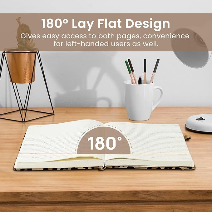 Taja Lined Journal Notebook for Women & Men, Hardcover Leather Journal for writing, A5 College Ruled Notebook for Work & Note Taking, Perfect for Office School Home Supplies, 160 Pages, Leopard