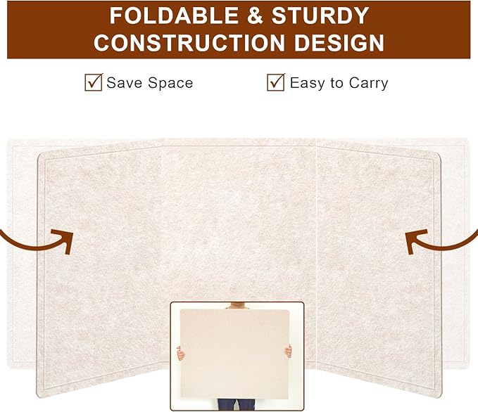 Extra Large Bulletin Board, 95 X 47 inches Cork Board with 30 Pushpin, 8' x 4' Felt Cork Board Notice Pin Board, Self-Adhesive Vision Board Mood Board Foldable Photo Board for Wall - Oatmeal