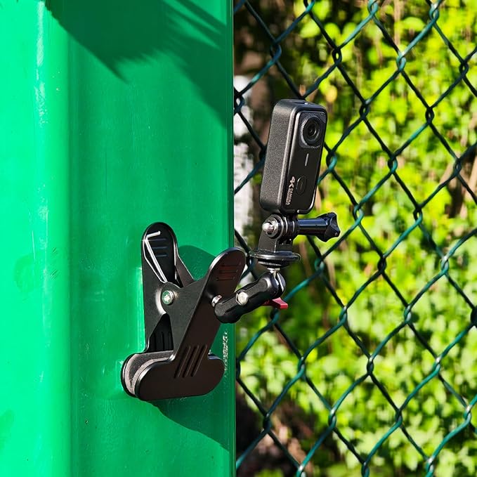 Clip Phone Holder,Magnetic Phone Holder,Clamp Phone Stand Holder for Desk/Table/Glass/Baffle/Easel/Guitar Head Compatible for iPhone, Gopro, DJI Action, Insta 360