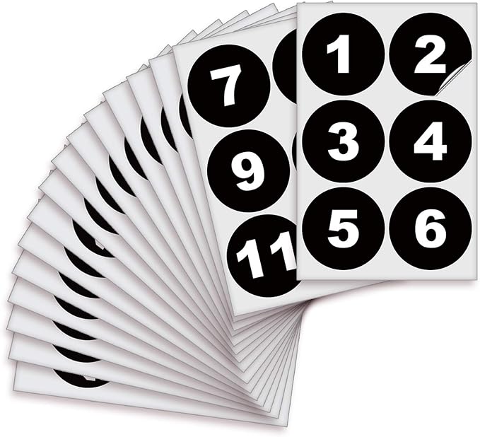 iSYFIX Black Consecutive Number Stickers – 1 to 100, 3-inch, 1 Set – Vinyl Self Adhesive Premium Decal, Ideal for Inventory, Storage, Organizing, Boxes, Bins, Toolbox, Lockers & More, Indoor/Outdoor
