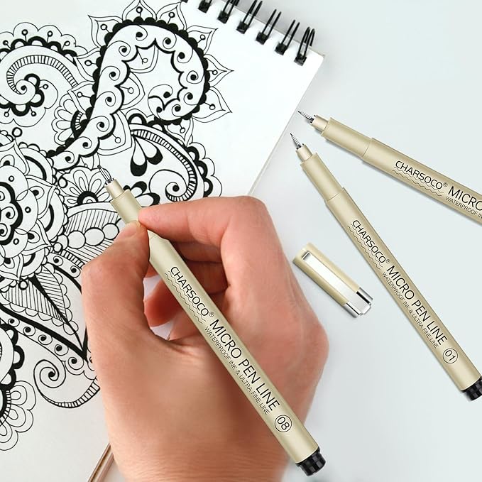 Arts Sign Brush Pen, Felt Tip Water Based Ink with 36 Colors, for Journaling, Lettering, Calligraphy, Technical Drawing and Scrapbooking