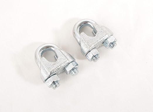 Wire Rope Clamp 3/8 inch 10 Pack Zinc Plated - Wire Rope Clip - Wire Cable Clamps