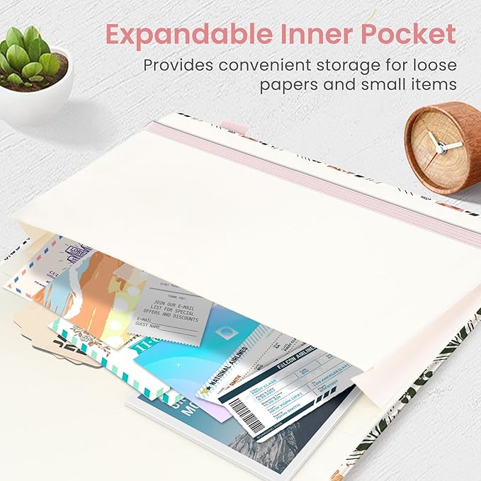 Lined Journal Notebook for Women & Men, Hardcover Leather Journal for writing, A5 College Ruled Notebook for Work & Note Taking, Perfect for Office School Home Supplies, 160 Pages, Butterfly Patchwork