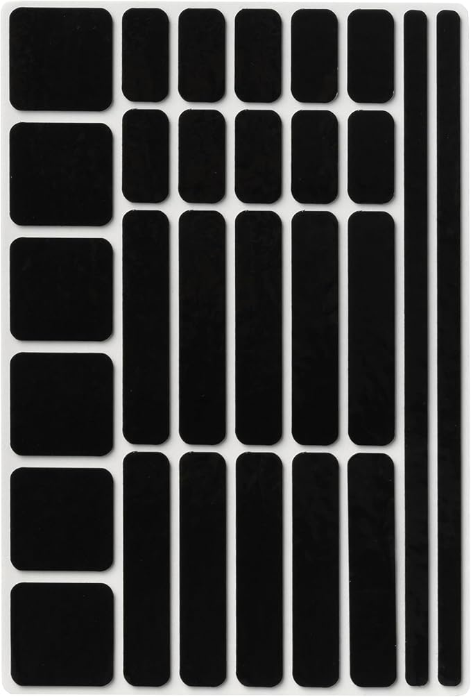 Non Slip Grip Stickers GRIPLUS Rectangle (Black, 100×148mm) - Reusable Adhesive Pad for Desk, Phone, Mouse, Office, Multi-Purpose