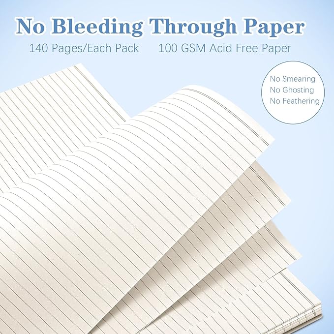 Spiral Notebook, Wide Ruled Notebook Journal, 8.5" x 11" Lined Journal Notebook Pack, A4 Large Subject Notebook for School, Work, Notes, 560 Thick Paper, 24pcs Index Tabs, Assorted Pastel Notebook