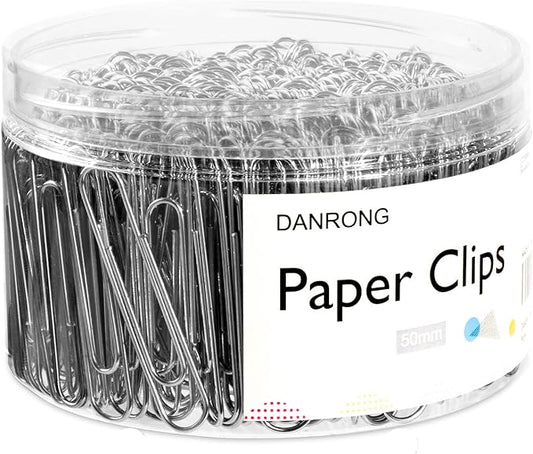 Silver Jumbo Paper Clips, 270pcs 2 Inch (50 mm) Paper Clip, Large Paperclips Great for Office School and Personal Use(2 in, Silver)