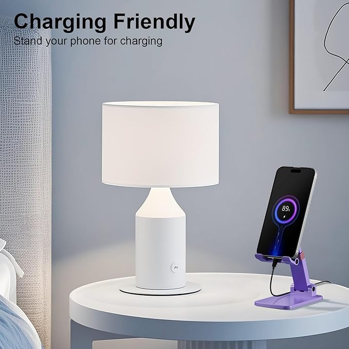 Phone Stand for Desk, Cell Phone Holder Adjustable Cellphone Stand for Desk Height Angle Adjustable Stands, Anti-Slip Base, Compact Design for iPhone Android Devices (Purple, 1Pack)