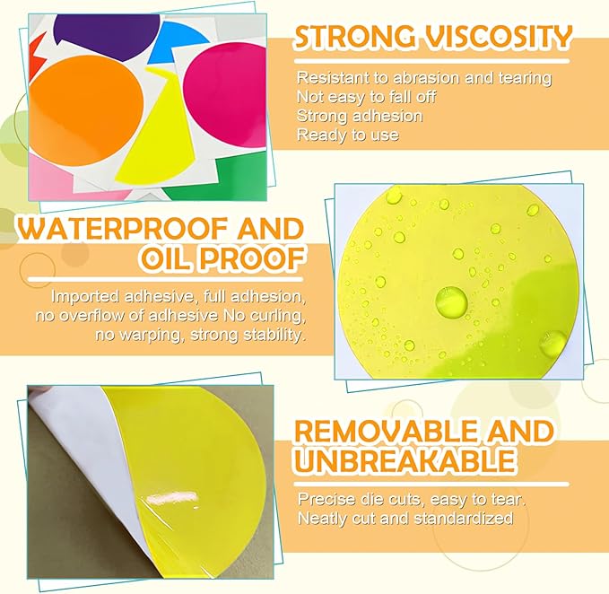 Classroom Floor Stickers Floor Marker Dots, 40Pcs Carpet Spot Markers Line Up Dots Spots, Carpet Circles Carpet Dots for Classroom Decoration Table Teacher Supplies (Yellow)
