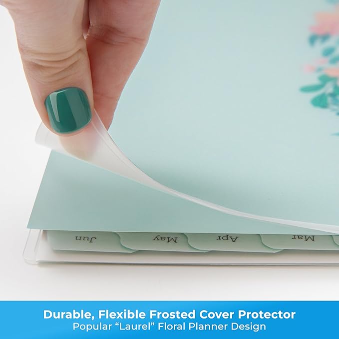 Blue Sky 2026-2027 Weekly and Monthly Academic Year Planner Calendar, July 2026 - June 2027, 5" x 8", Flexible Cover, Wirebound, Laminated Tabs, Laurel