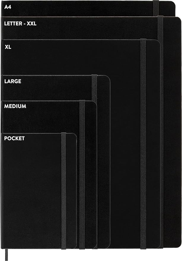 Moleskine Cahier Journals - 9-3/4'' x 7-1/2'', Black, Blank, Pkg of 3