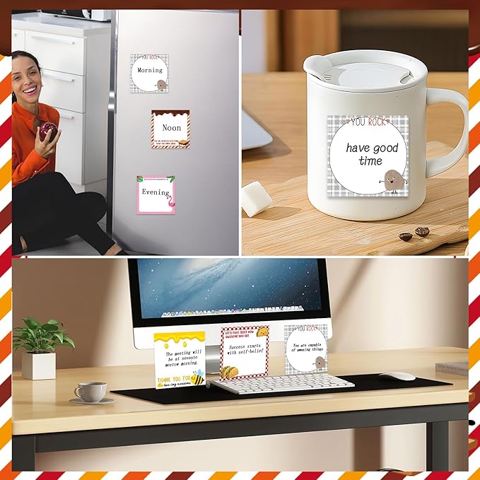 Inspirational Sticky Notes Gifts - 9 Pack Fun Positive Notepads 3x3 Inches, Funny Motivational Self-Adhesive Memo Pads, Positive Office Study Supplies Gift (450 Sheets)