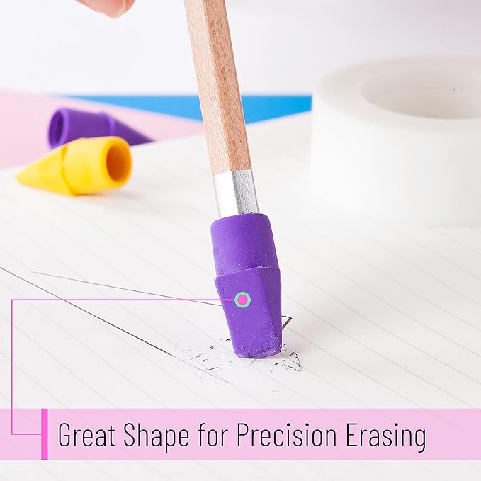 Mr. Pen Erasers for Pencils, 120 Pack, Pencil Top Erasers, Eraser Caps, Cap Tops, Topper Erasers. Ereaser