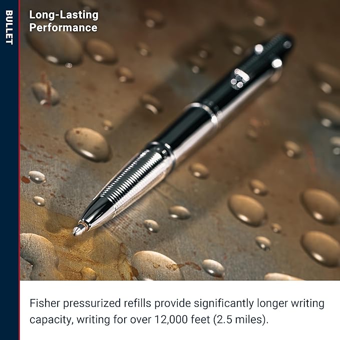 Fisher Space Pen Bullet Pen - 400 Series - Ink Pen - Chrome with Clip