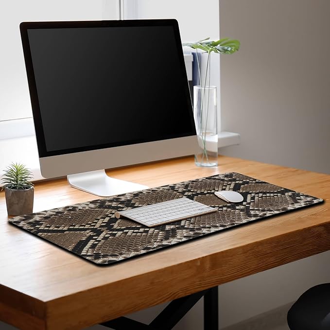 Gaming Mouse Pad Desk Accessories Kit, Keyboard Pad Big Mouse Pads, Desktop Computer Mat Non-Slip Rubber Base Waterproof with Stitched Edges, 35.4 X 15.7 inch for Work/Game/Office/Home
