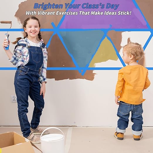 42 Rolls Blue Painters Tape Bulk 1 inch x 55 Yards, Total 2310 Yd, Painters Masking Tape No Residue Wall Painting Tape Artist Tape Trim Edge Finishing Tape for Wall Painting Decoration DIY Supplies