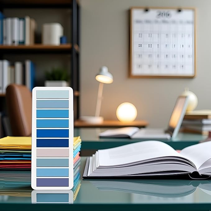 200 Pcs Sticky Index Tabs Small Sticky Notes Book Tabs,Tabs for Notebooks, Page Markers Notes Tabs Writable and Book Flags Tabs Post It Tabs Strip Index Tabs for Page Marking Classify File (Blue)