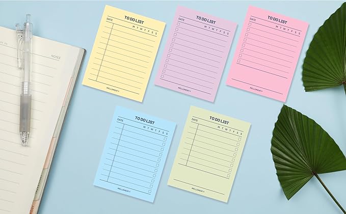 Day By Day Mini Planner Pads, Aesthetic Korean Style Tear-off Planning Pad, Pack of 4 Designs, 100 Sheets each design (Total 400 Sheets), Lovely Assorted Color, Portable Size 3.15 x 4.13", SET_C [ To Do List + Monthly Plan + Time Management + Habit Tra...