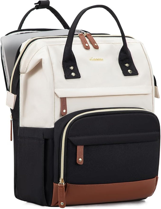 LOVEVOOK Laptop Backpack for Women, 18 Inch Work Business Backpacks Purse With Large Capacity, Waterproof Nurse Bag College Bookbag for School, Waterproof Casual Daypack for Travel
