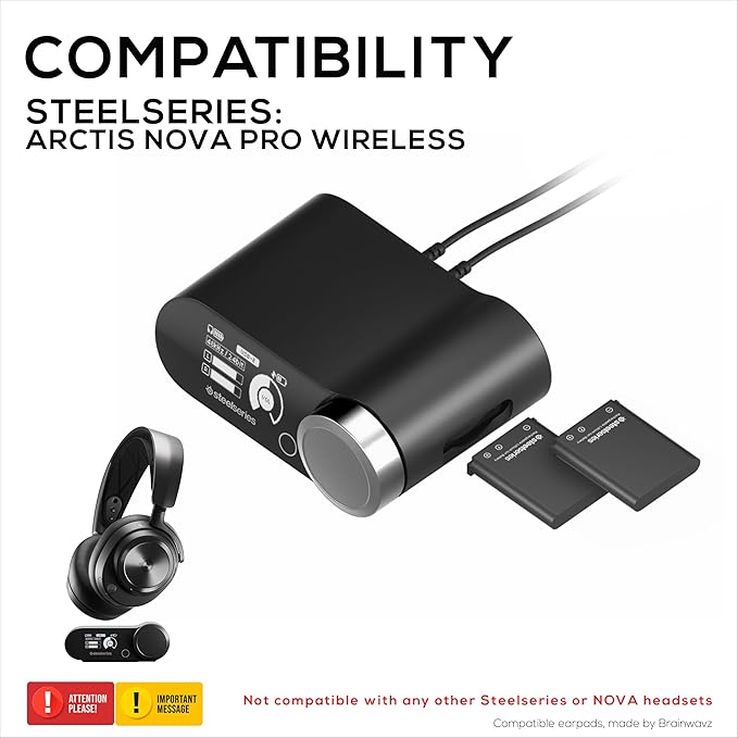 BRAINWAVZ Under Desk Mount for SteelSeries Arctis Nova Pro Wireless Base Station – Secure Fit, Easy Install with Screws or VHB Tape – Clean, Organized Gaming Setup (UM01)