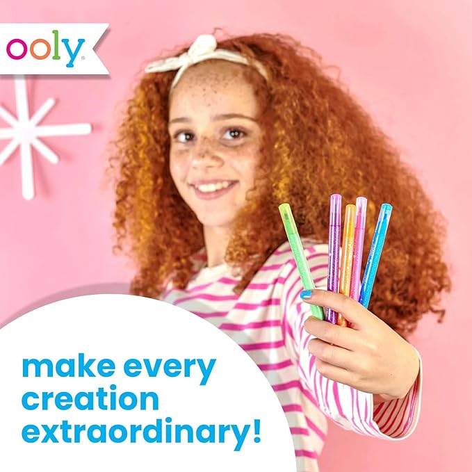 Ooly 12 Pack Sparkle Switch-eroo Color Changing Markers, Dual Tip Markers for Kids, Double Ended Chisel Tip Marker Set Great for Art Supplies, Drawing and Stationery Sets
