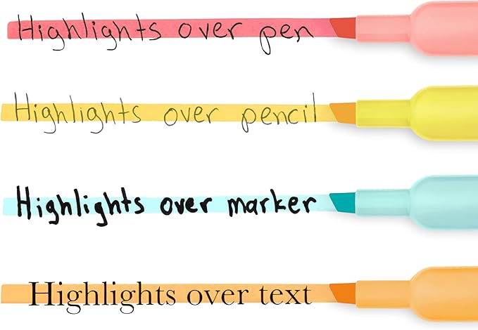 Sharpie® Tank-Style Highlighters, Chisel Tip, Mild Pastel Barrels, Mild Pastel Inks, Pack Of 6 Highlighters