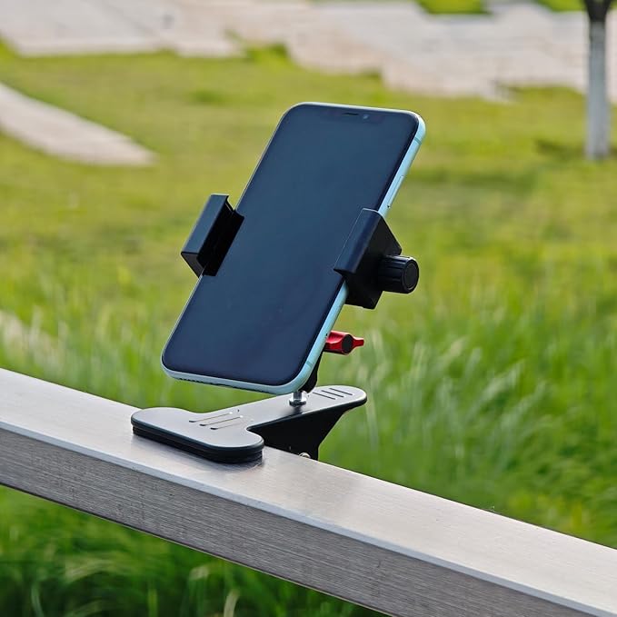 Clip Phone Holder,Magnetic Phone Holder,Clamp Phone Stand Holder for Desk/Table/Glass/Baffle/Easel/Guitar Head Compatible for iPhone, Gopro, DJI Action, Insta 360