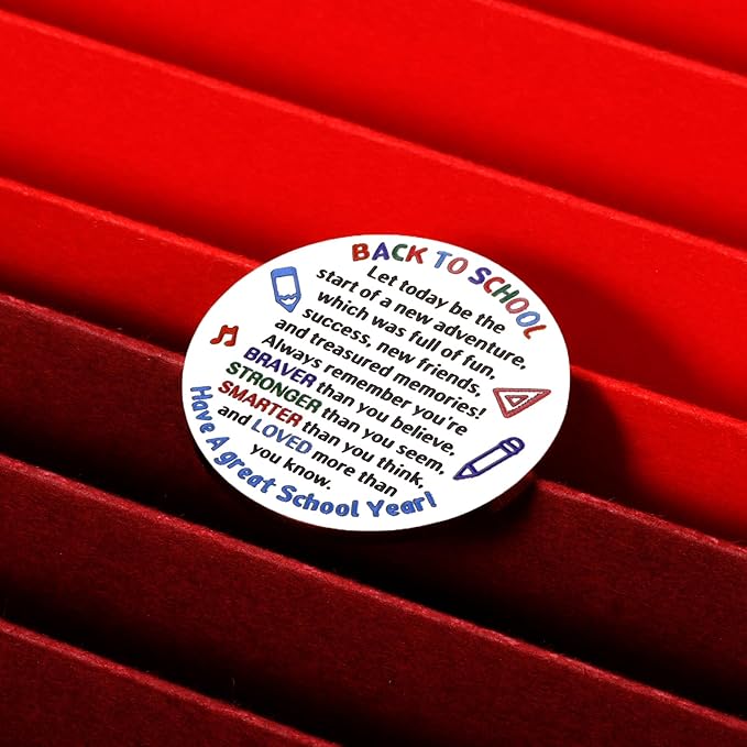 VANLOVEMAC First Day of School Gifts Dorm Room Essentials for Girls Boys Back to School Gifts Inspirational Pocket Hug
