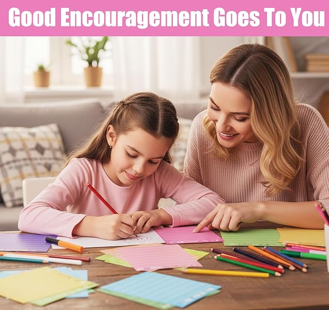 12 Pcs Inspirational Sticky Notes with Lines 3x3'' Motivational Sticky Notes Pad Thank You Gift Cute Employee Appreciation Sticky Notes for Teacher Coworkers Office Supplies Students (12 Color)